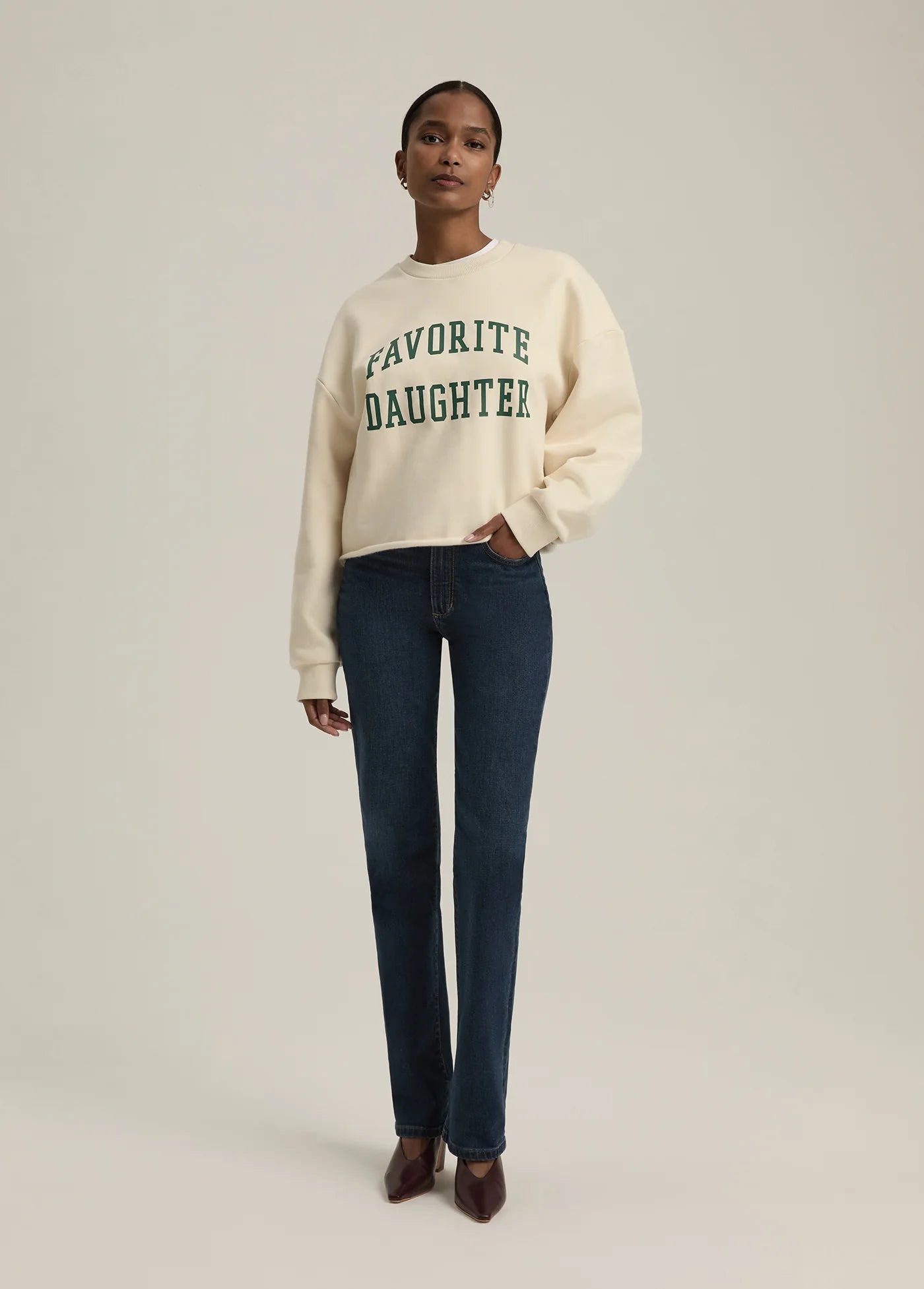 The Cropped Collegiate Sweatshirt