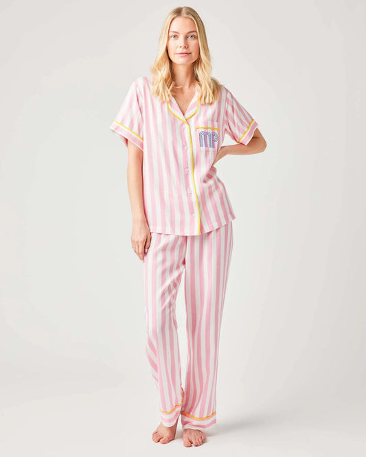 Retro Striped Pajama Pants Set